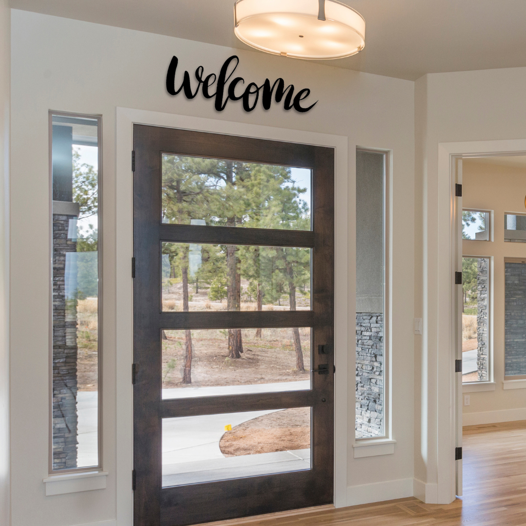Welcome Metal Sign, Front Door Sign, Porch Sign, Welcome Porch Sign, Metal Wall Art, Entryway Wall Decor, Foyer Decor, Metal Sign