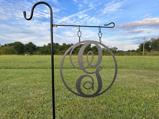 Metal Initial Garden Flag, Metal Garden Flag, Monogram Garden Flag, Monogram Metal Sign, Outdoor Sign, Custom Garden Flag, Personalized