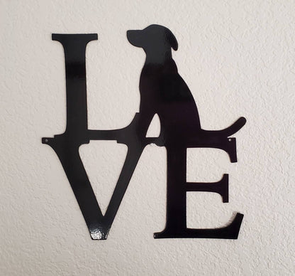 Love Dog Metal Sign, Dog sign, Pet Wall Decor, Dog Lover, Dog Love Sign, Dog Wall Decor, Pet Owner Gift, Dog Mom, Metal Sign, Dog Metal Sign