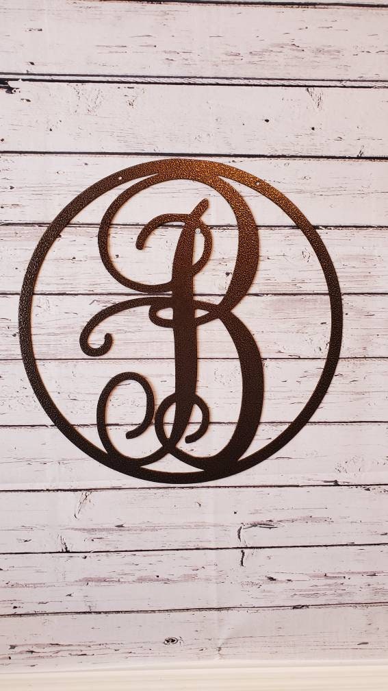 Metal Initial Garden Flag, Metal Garden Flag, Monogram Garden Flag, Monogram Metal Sign, Outdoor Sign, Custom Garden Flag, Personalized