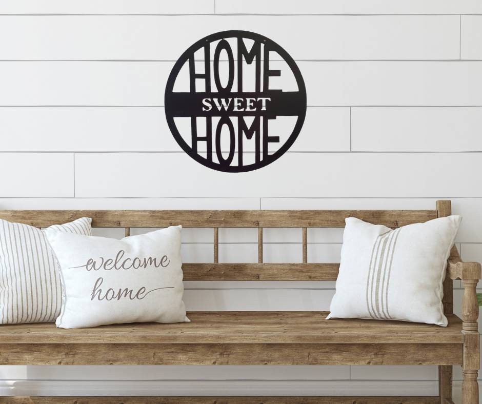 Home Sweet Home Metal Sign, Home Sweet Home Sign, Home Sign, Metal Home Sign, Metal Sign, Metal Words, Foyer Sign, Porch Sign, Front Porch