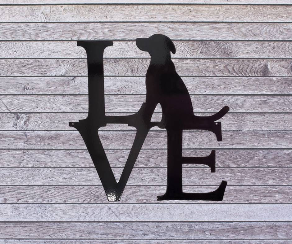 Love Dog Metal Sign, Dog sign, Pet Wall Decor, Dog Lover, Dog Love Sign, Dog Wall Decor, Pet Owner Gift, Dog Mom, Metal Sign, Dog Metal Sign