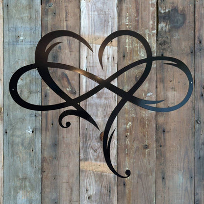 Heart Infinity Metal Wall Decor, Metal Infinity, Love Infinity Sign, Metal Wall Art, Metal Signs, Wedding Gift, Anniversary Gift, Bedroom