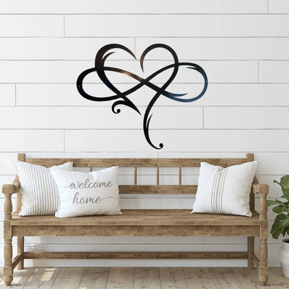 Heart Infinity Metal Wall Decor, Metal Infinity, Love Infinity Sign, Metal Wall Art, Metal Signs, Wedding Gift, Anniversary Gift, Bedroom