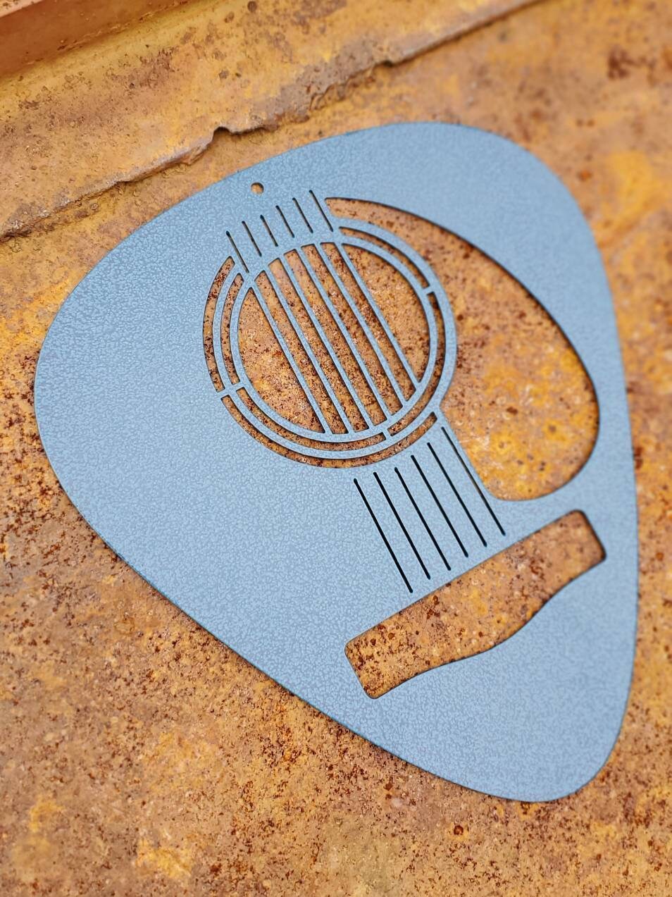 Acoustic Guitar Pick Metal Sign, Acoustic Guitar Pick, Musician Gift, Game Room Decor, Man Cave Decor, Guitar Themed Decor, Music Room Decor