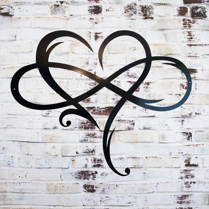 Heart Infinity Metal Wall Decor, Metal Infinity, Love Infinity Sign, Metal Wall Art, Metal Signs, Wedding Gift, Anniversary Gift, Bedroom