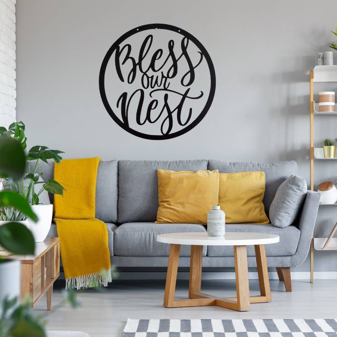 Bless Our Nest Metal Sign, Bless Our Nest Sign, Bless Our Nest Wall Decor, Welcome Sign, Entryway Decor, Living Room Decor, Housewarming