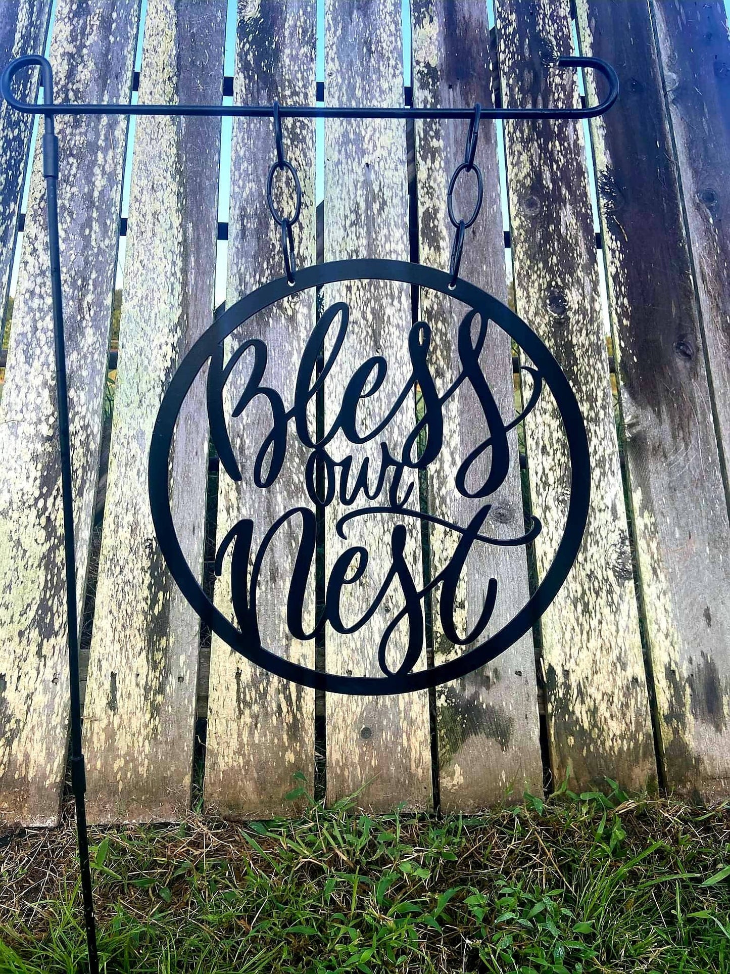 Bless Our Nest Metal Garden Flag, Metal Garden Flag, Bless Our Nest Garden Flag, Bless Garden Flag, Porch Sign, Garden Flag, Closing Gift