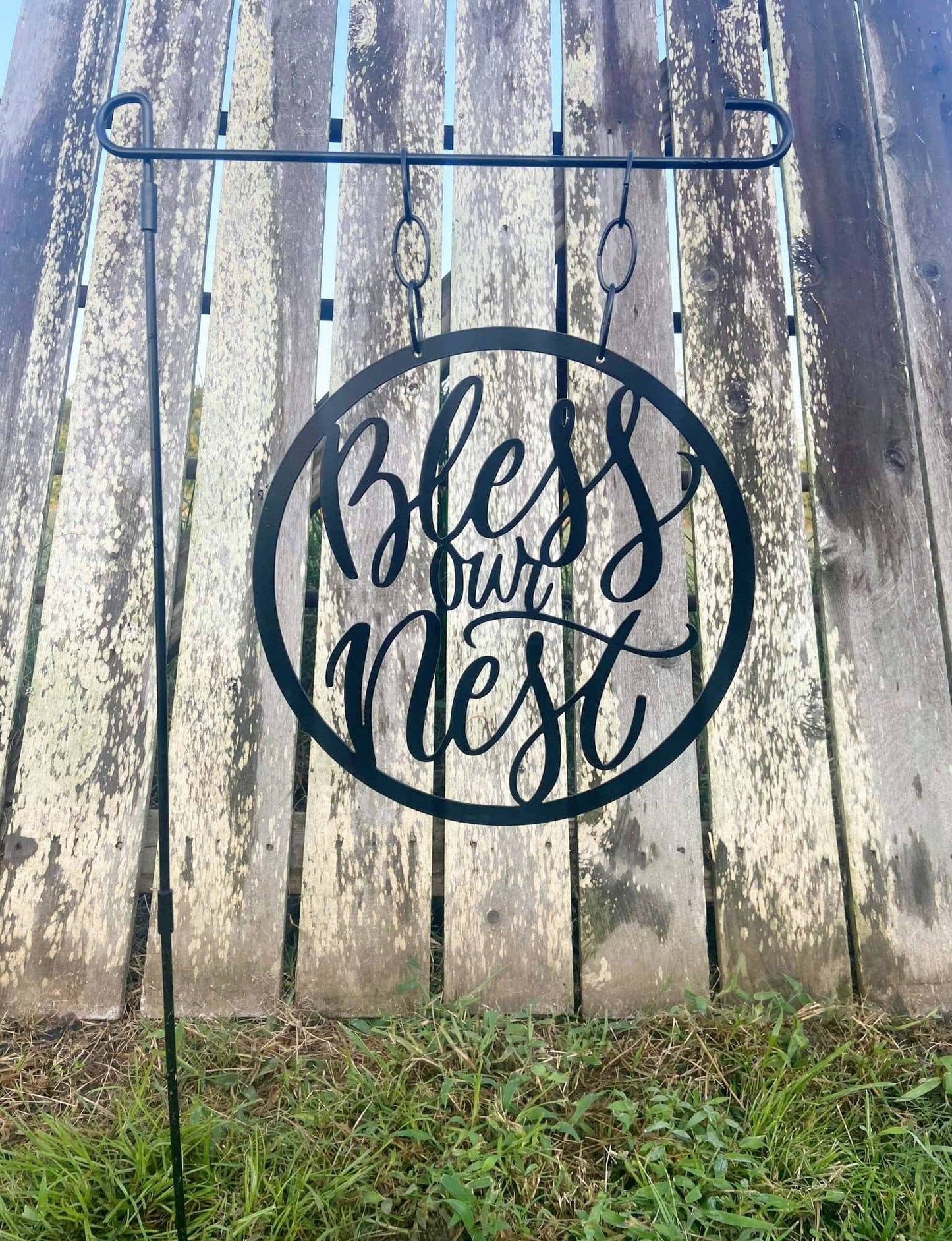 Bless Our Nest Metal Garden Flag, Metal Garden Flag, Bless Our Nest Garden Flag, Bless Garden Flag, Porch Sign, Garden Flag, Closing Gift