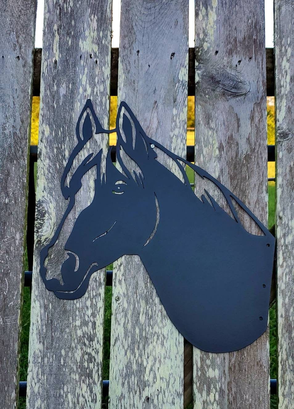 Peek-A-Boo Metal Horse, Horse Head, Horse Decor, Peeping Horse, Yard Art, Garden Decor, Metal Yard Art, Farmhouse Decor, Equestrian Gifts