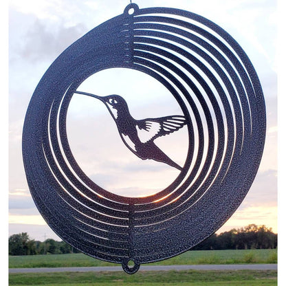 Hummingbird Wind Spinner, Metal Wind Spinner, Hummingbird Sign, Wind Spinner, Outdoor Decor, Metal Yard Art, Outdoor Art, Metal Sign