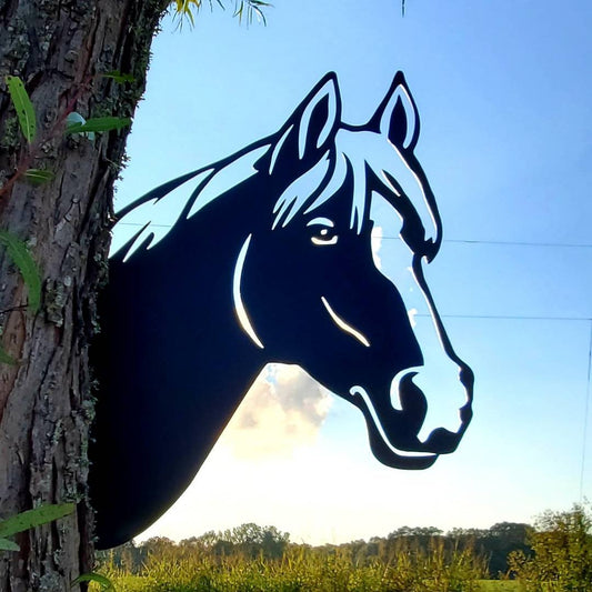 Peek-A-Boo Metal Horse, Horse Head, Horse Decor, Peeping Horse, Yard Art, Garden Decor, Metal Yard Art, Farmhouse Decor, Equestrian Gifts