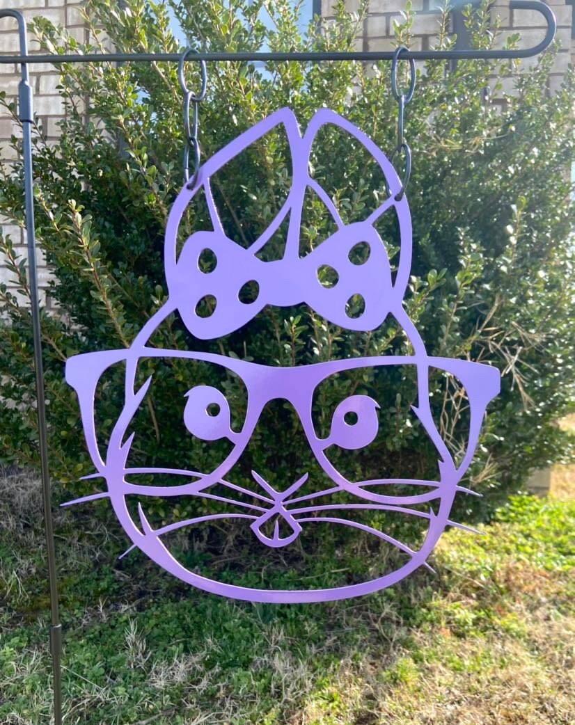 Girl Easter Bunny Metal Garden Flag, Easter Bunny Garden Flag, Metal Garden Flag, Garden Flag, Easter Decor, Garden Decor, Bunny Sign