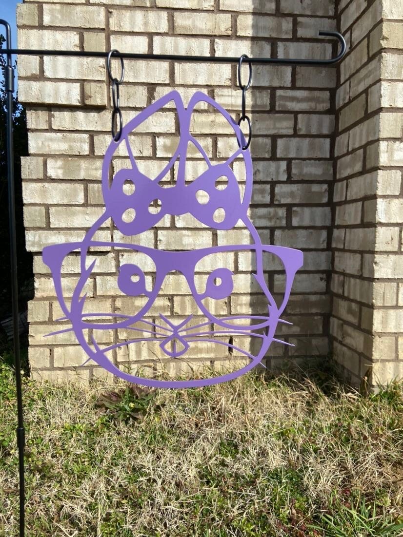 Girl Easter Bunny Metal Garden Flag, Easter Bunny Garden Flag, Metal Garden Flag, Garden Flag, Easter Decor, Garden Decor, Bunny Sign