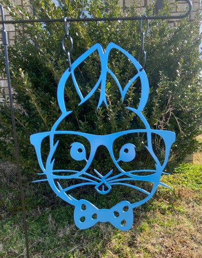 Boy Easter Bunny Metal Garden Flag, Easter Bunny Garden Flag, Metal Garden Flag, Garden Flag, Easter Decor, Garden Decor, Bunny Sign