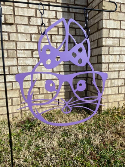 Girl Easter Bunny Metal Garden Flag, Easter Bunny Garden Flag, Metal Garden Flag, Garden Flag, Easter Decor, Garden Decor, Bunny Sign