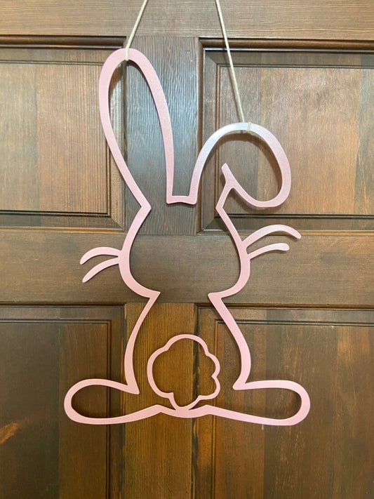 Bunny Metal Door Hanger, Easter Door Hanger, Easter Decor, Spring Decor, Door Hanger, Bunny Door Hanger, Easter Sign, Rabbit Door Hanger