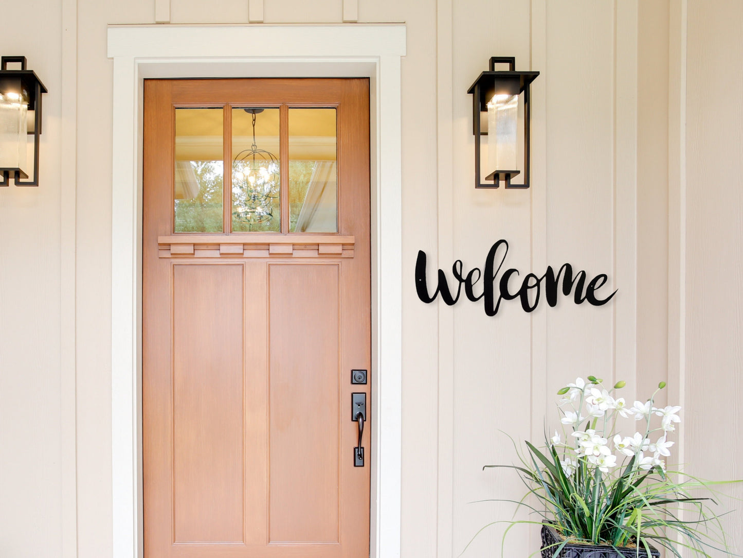 Welcome Metal Sign, Front Door Sign, Porch Sign, Welcome Porch Sign, Metal Wall Art, Entryway Wall Decor, Foyer Decor, Metal Sign