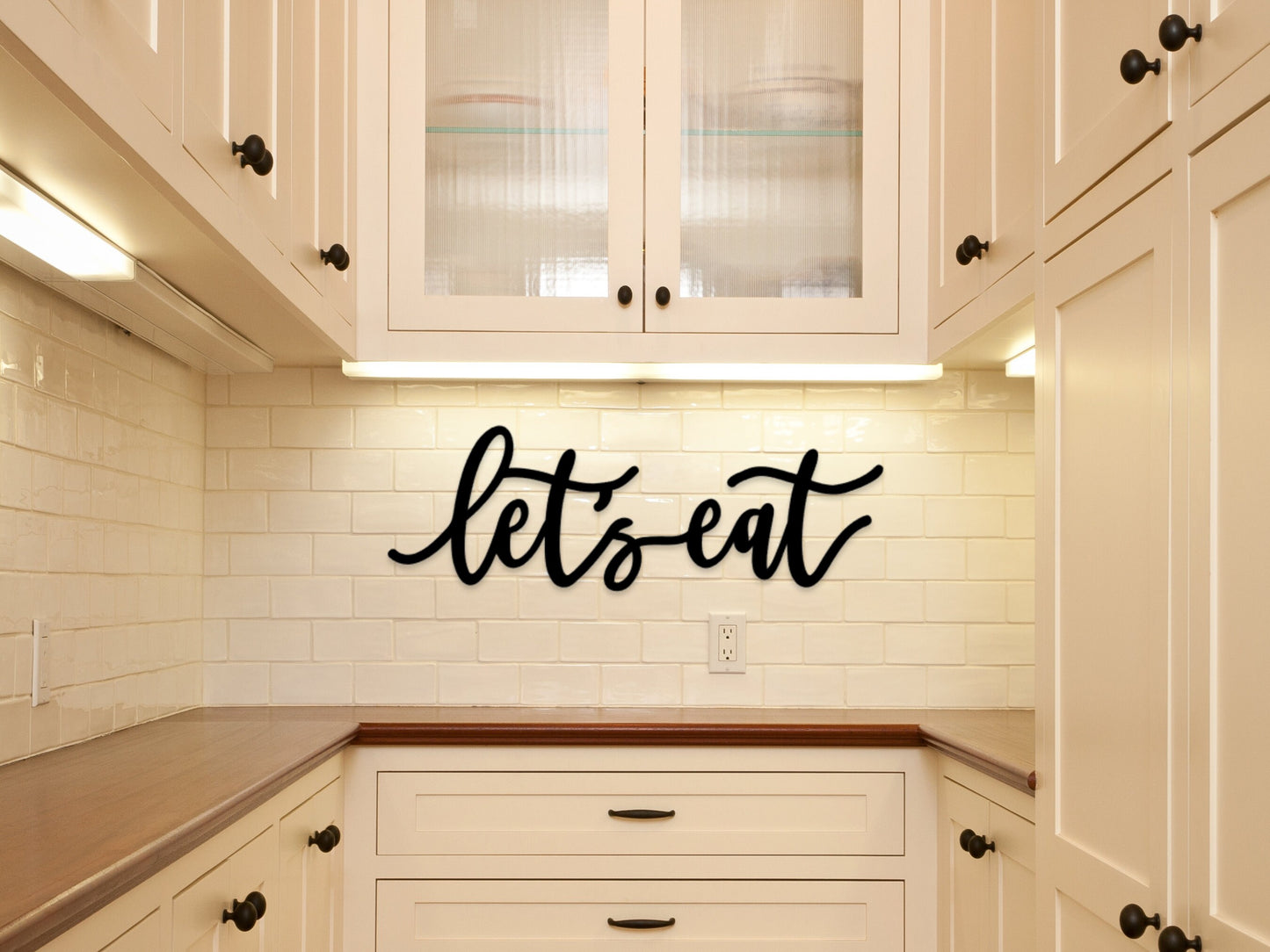 Let's Eat Metal Sign, Let's Eat Words, Eat Sign, Kitchen Decor, Kitchen Decor, Pantry Sign, Dining Room Sign, Metal Sign, Metal Words