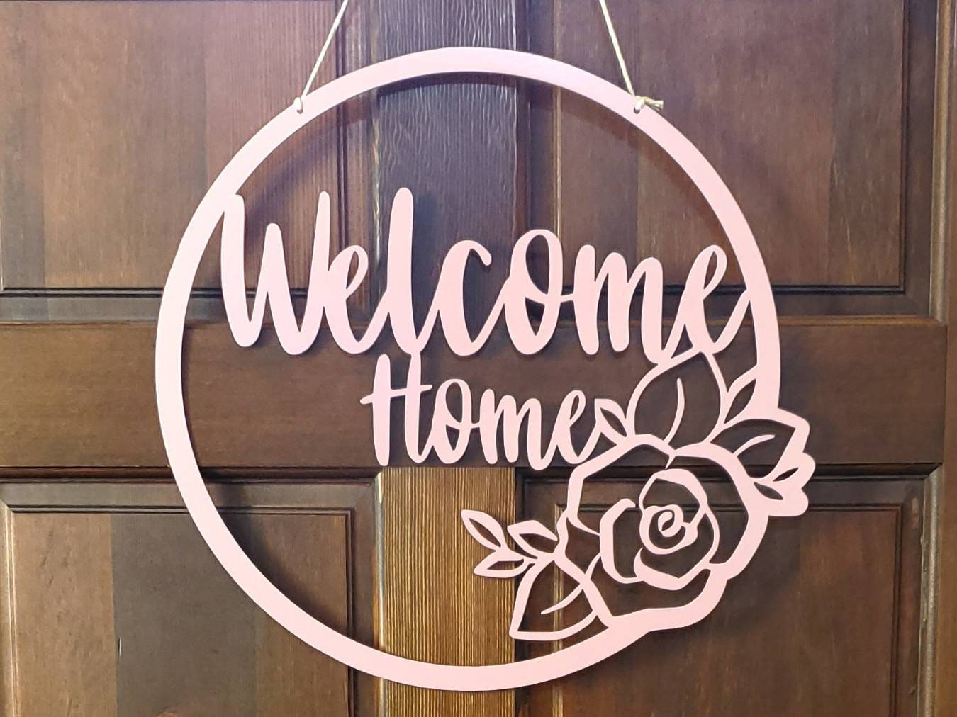 Welcome Home Door Hanger, Welcome Door Hanger, Metal Door Hanger, Front Door Decor, Front Door Wreath, Door Hanger, Welcome Sign, Metal Sign