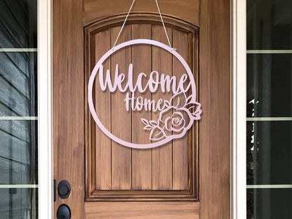 Welcome Home Door Hanger, Welcome Door Hanger, Metal Door Hanger, Front Door Decor, Front Door Wreath, Door Hanger, Welcome Sign, Metal Sign