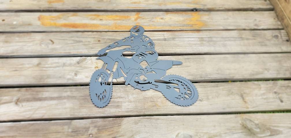 Dirt Bike Metal Sign, Motocross Rider, Metal Sign, Motocross Gift, Racing Sign, Garage Sign, Metal Biker, Dirt Bike, Motocross Racer Sign