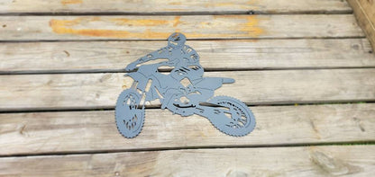 Dirt Bike Metal Sign, Motocross Rider, Metal Sign, Motocross Gift, Racing Sign, Garage Sign, Metal Biker, Dirt Bike, Motocross Racer Sign