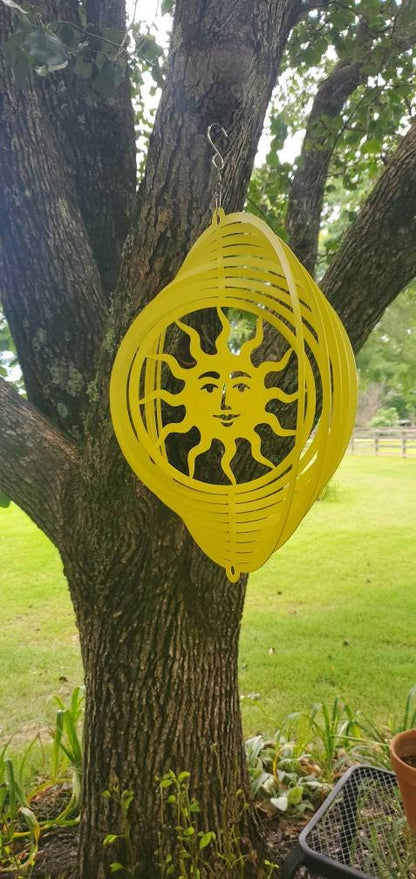 Sun Metal Wind Spinner, Metal Sun Art, Metal Sun Decor, Wind Spinner, Outdoor Decor, Metal Yard Art, Yard Art, Metal Sign, Sun Art, Outdoor