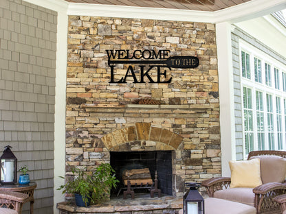 Welcome to the Lake Metal Sign, Metal Lake Sign, Lake House Decor, Lake Sign, Metal Sign, Lakehouse, Lake Decor, Outdoor Metal Sign, Lake