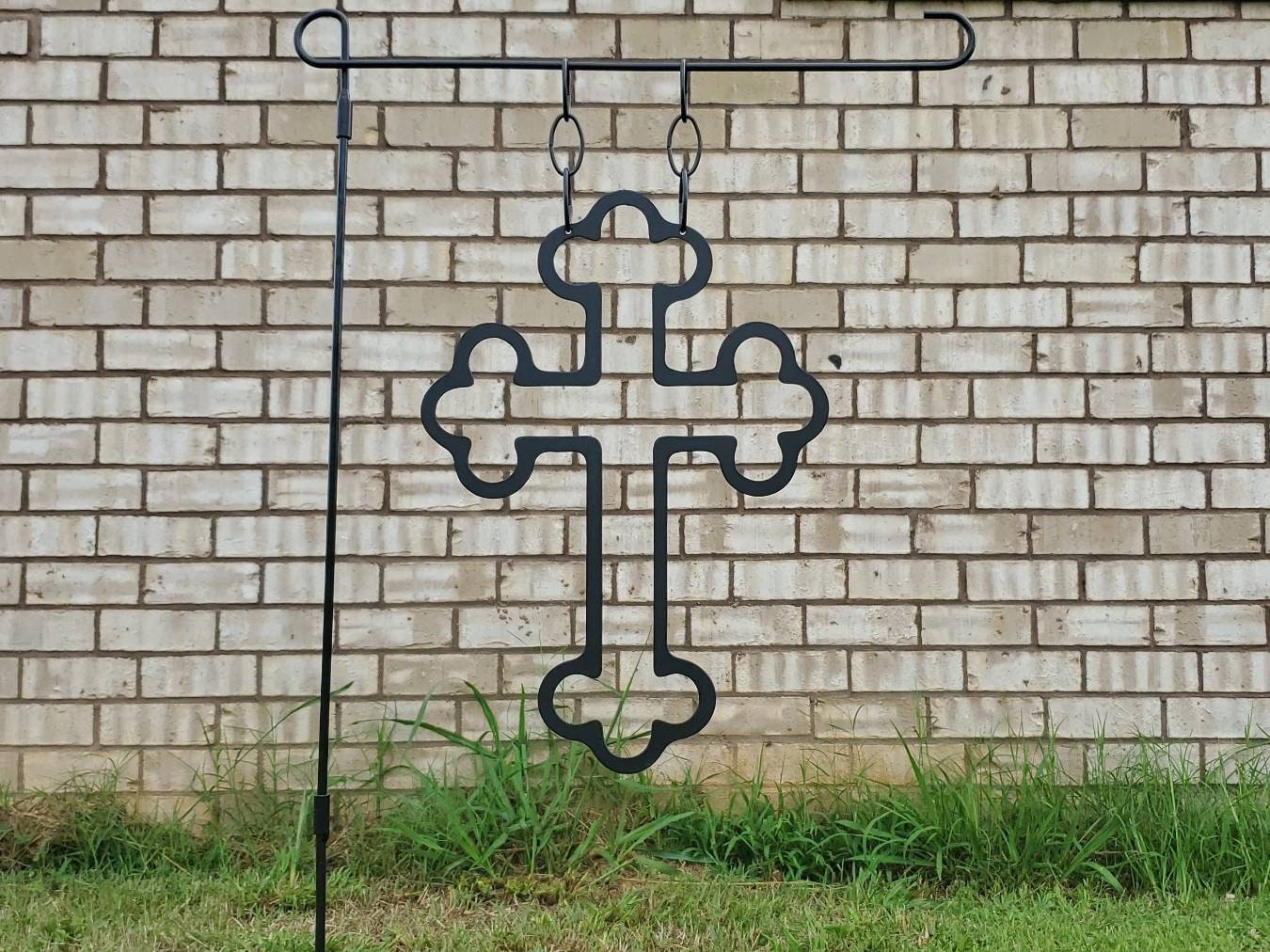 Cross Metal Garden Flag, Cross Garden Flag, Metal Garden Flag, Garden Flag, Cross Decor, Yard Art, Metal Sign, Garden Decor, Yard Sign