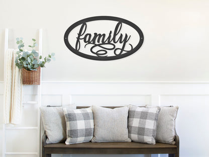 Family Metal Sign, Family Metal Word, Family Sign, Metal Sign, Metal Words, Gallery Wall Decor, Metal Wall Art,