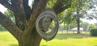 Owl Metal Wind Spinner, Owl Wind Spinner, Owl Decor, Metal Wind Spinner, Wind Spinner, Outdoor Decor, Yard Art, Metal Yard Art, Metal Sign