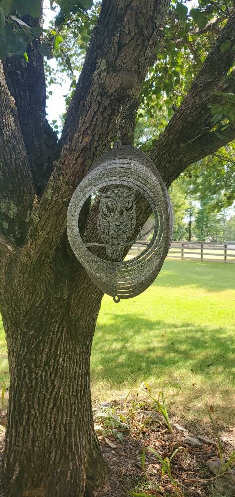 Owl Metal Wind Spinner, Owl Wind Spinner, Owl Decor, Metal Wind Spinner, Wind Spinner, Outdoor Decor, Yard Art, Metal Yard Art, Metal Sign