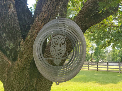 Owl Metal Wind Spinner, Owl Wind Spinner, Owl Decor, Metal Wind Spinner, Wind Spinner, Outdoor Decor, Yard Art, Metal Yard Art, Metal Sign