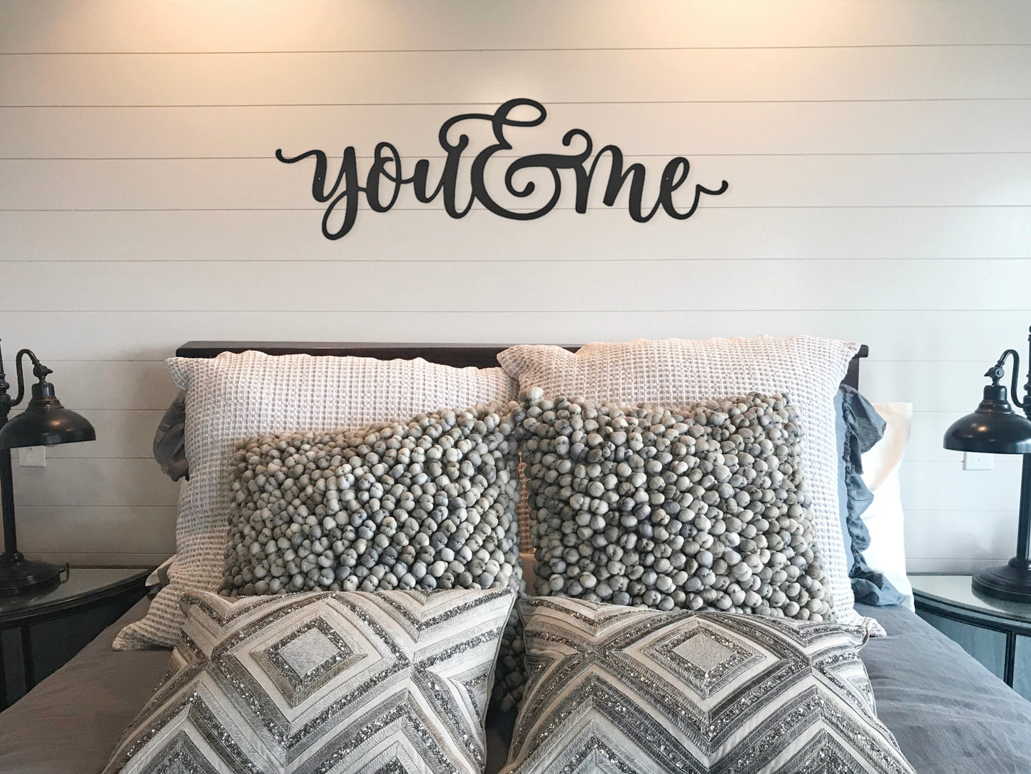 You and Me Metal Sign, You & Me Sign, Bedroom Sign, Bedroom Decor, Wedding Gift, Metal Sign, Metal Words, Over the Bed Sign, Family Sign