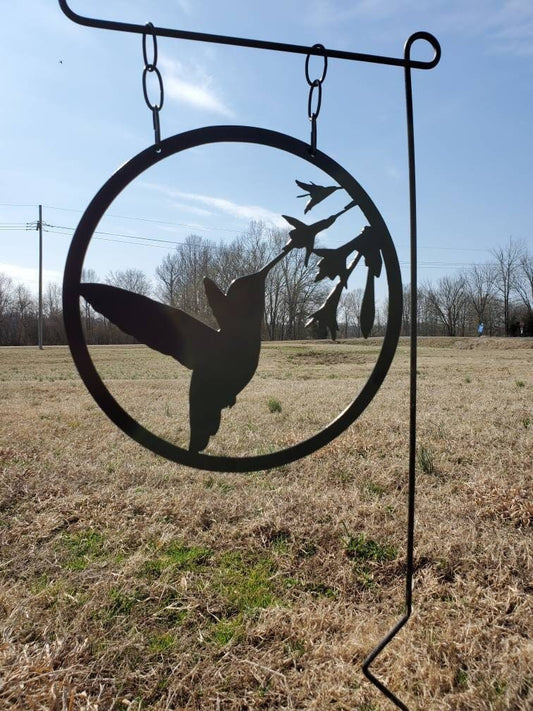 Hummingbird Metal Garden Flag, Garden Flag Hummingbird, Metal Garden Flag, Hummingbird Decor, Garden Decor, Yard Art, Metal Sign, Front Yard