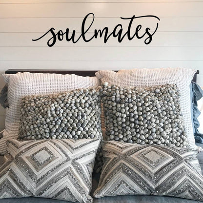 Soulmates Metal Sign, Soulmate Wall Decor, Master Bedroom Decor, Bedroom Wall Decor, Above the Bed Sign, Wedding Gift, Metal Sign