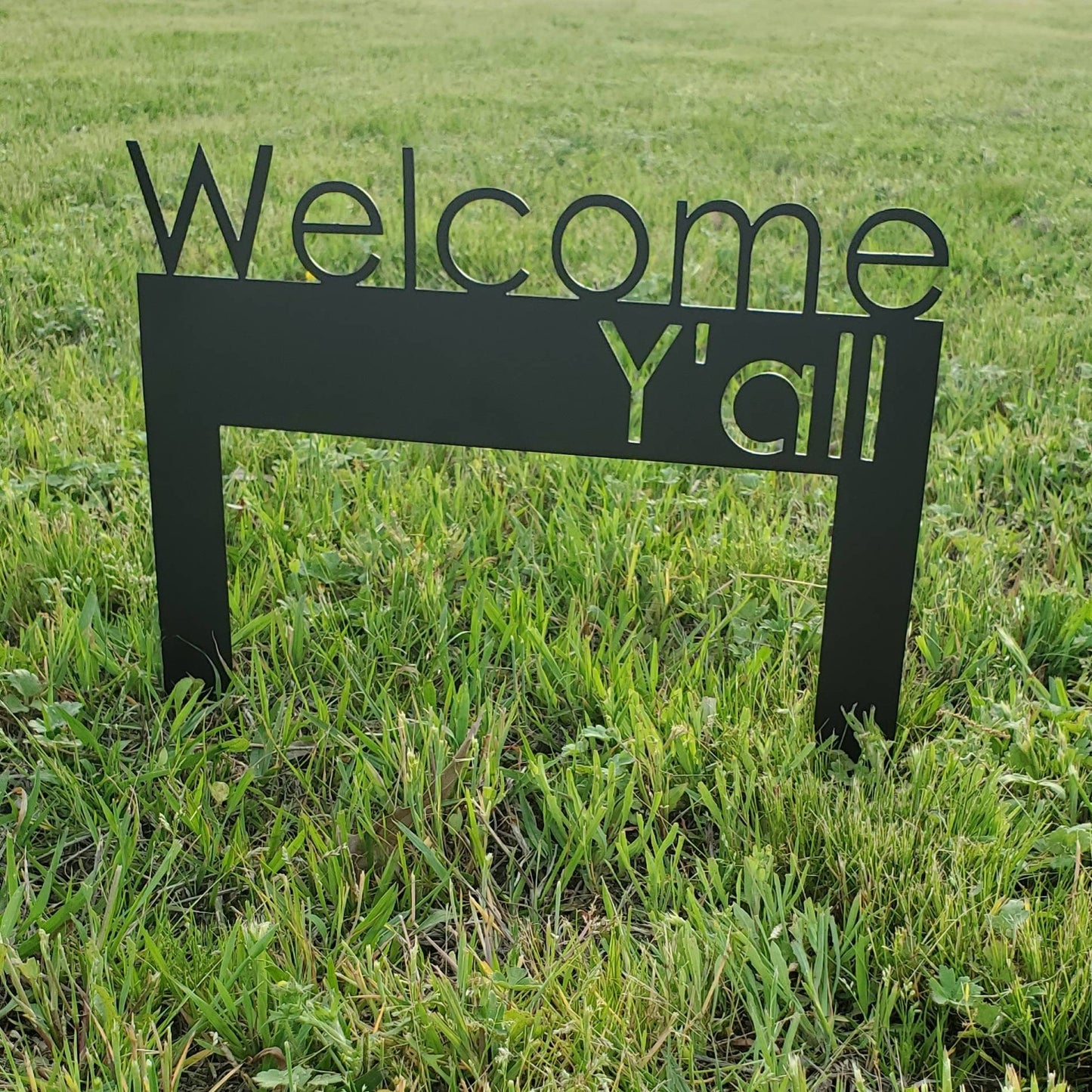 Lawn Welcome Metal Sign, Metal Welcome Yard Stake, Welcome Sign, Yard Art, Metal Yard Art, Housewarming Gift, Metal Sign, Modern Sign