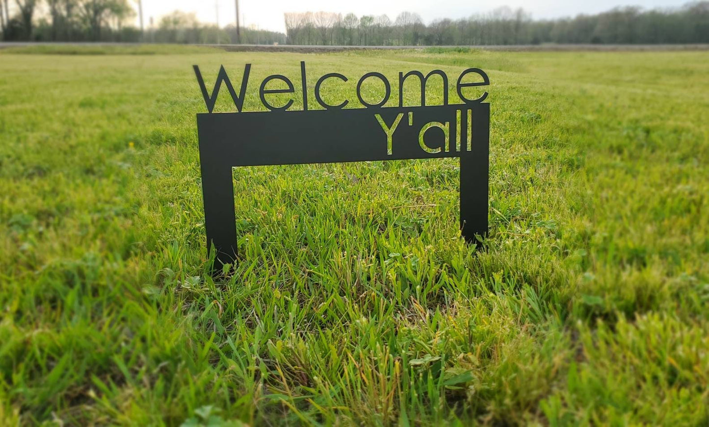 Lawn Welcome Metal Sign, Metal Welcome Yard Stake, Welcome Sign, Yard Art, Metal Yard Art, Housewarming Gift, Metal Sign, Modern Sign