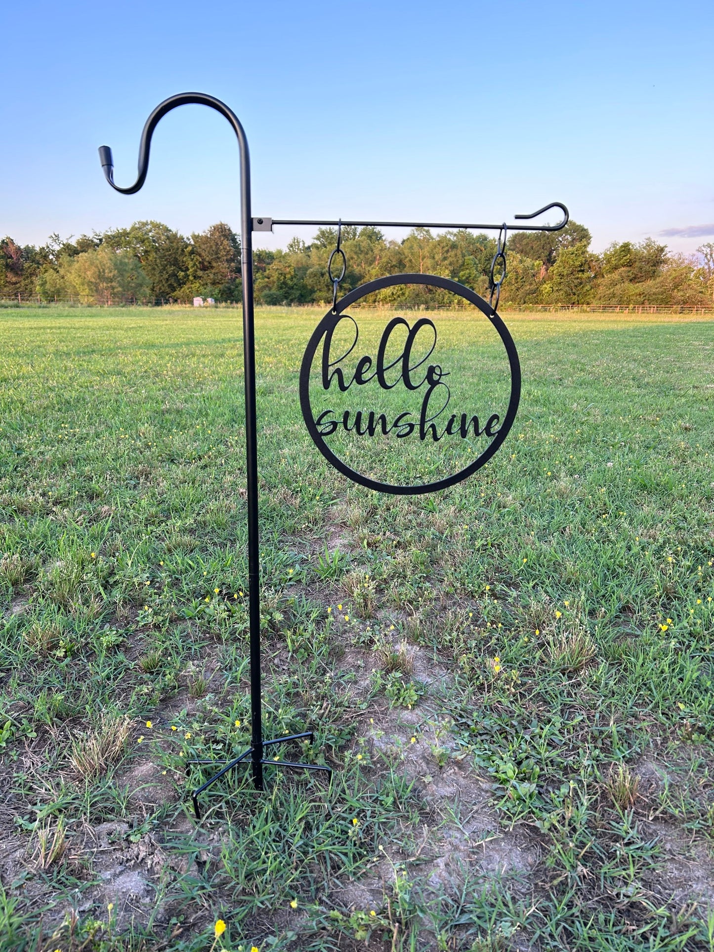 Hello Sunshine Garden Flag, Metal Garden Flag, Outdoor Decor, Garden Art, Metal Sign, Yard Art, Lawn Decor, Welcome Sign, Garden Sign, Gift