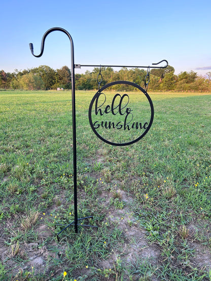 Hello Sunshine Garden Flag, Metal Garden Flag, Outdoor Decor, Garden Art, Metal Sign, Yard Art, Lawn Decor, Welcome Sign, Garden Sign, Gift