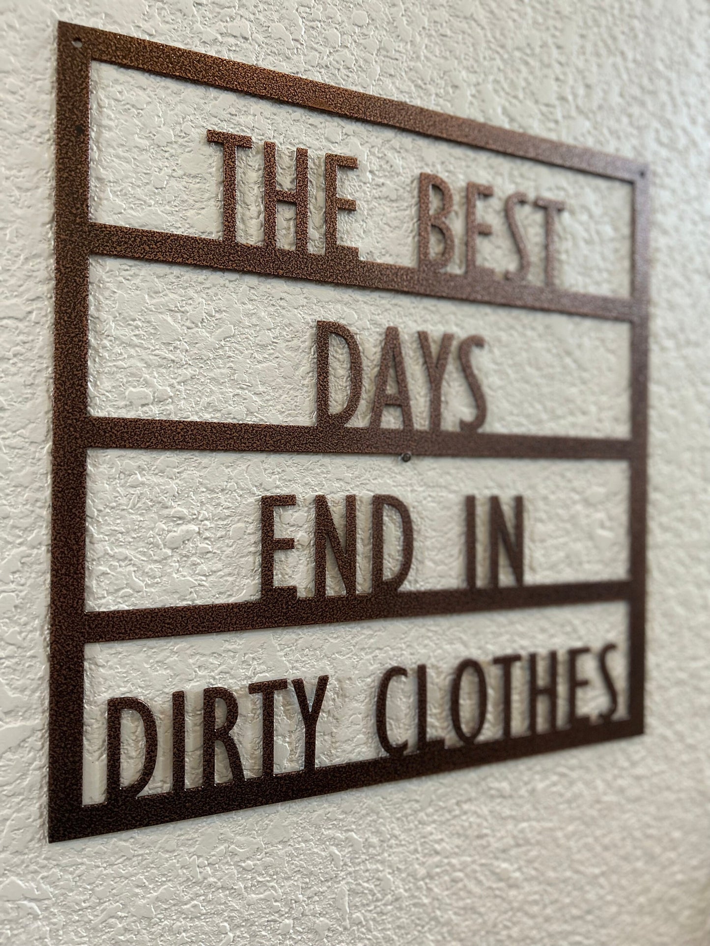 Laundry Metal Sign, The Best Days End In Dirty Clothes, Laundry Sign, Laundry Decor, Washroom Sign, Modern Decor, Metal Signs, Laundry Sign