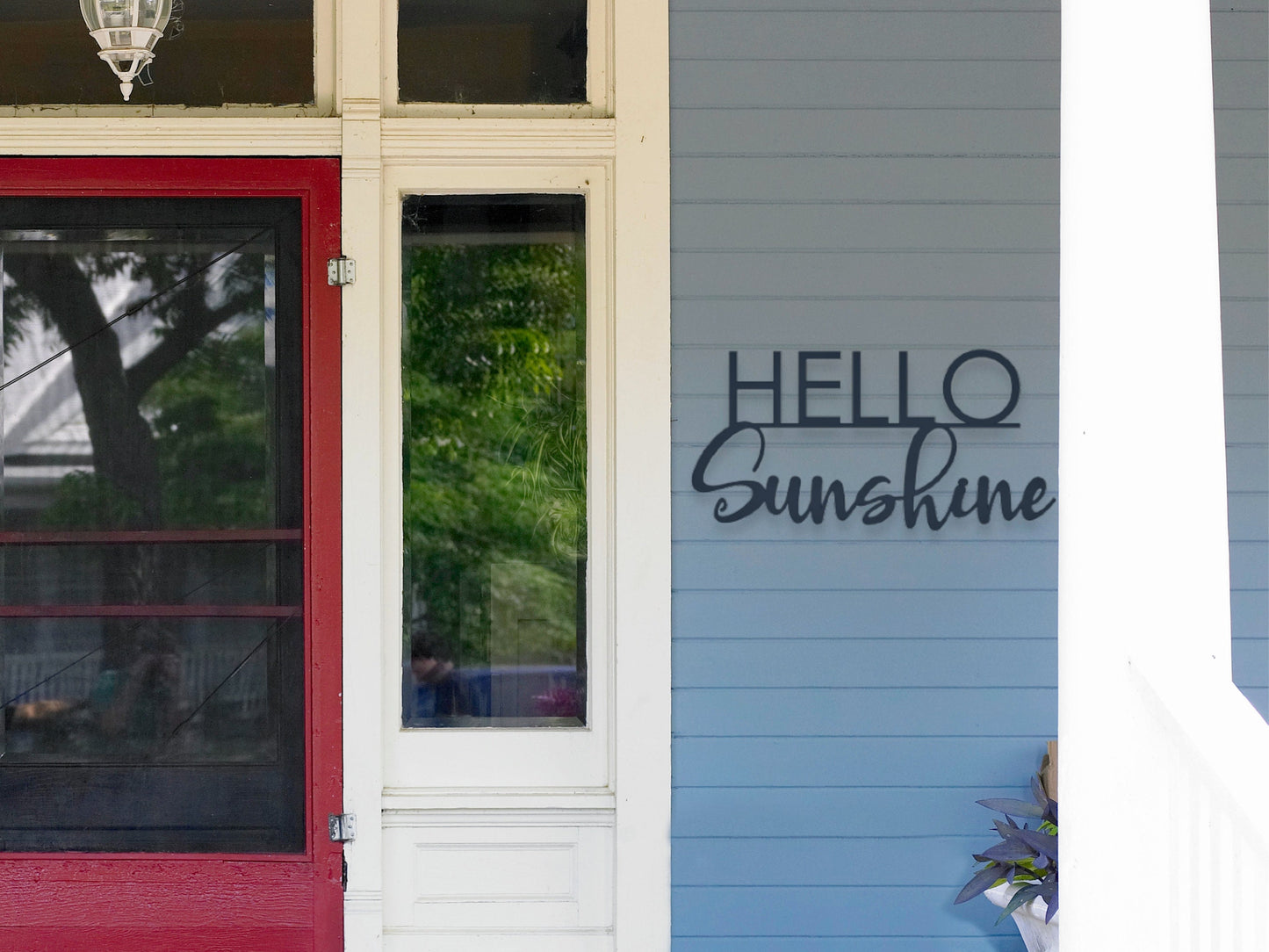 Hello Metal Sign, Hello Sunshine Sign, Hello Words, Metal Hello, Metal Words, Metal Sign, Welcome Sign, Porch Sign, Entryway Sign, Gift