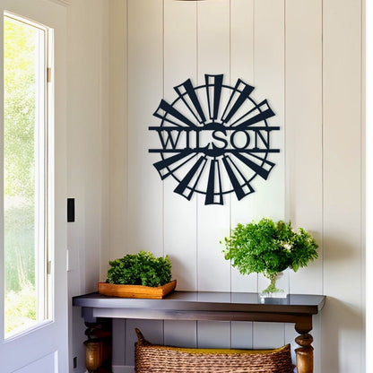 Custom Metal Sign, Metal Windmill, Metal Last Name Sign, Farmhouse Wall Decor, Custom Farm Sign, Metal Sign, Metal Outdoor Sign, Gift