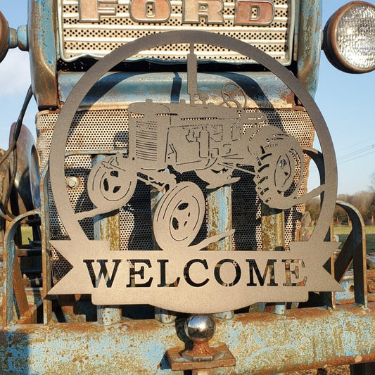 Personalized Metal Sign, Metal Tractor Sign, Tractor Sign, Custom Farm Sign, Personalized Sign, Metal Sign, Antique Tractor, Christmas Gift