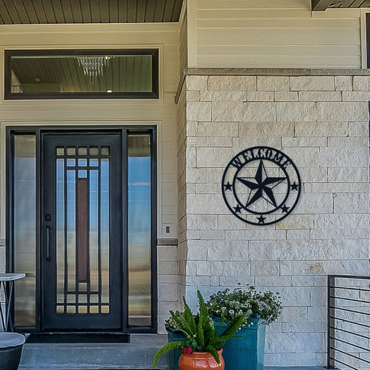 Welcome Lone Star Metal Sign, Welcome Metal Sign, Western Decor, Welcome Star Sign, Metal Sign, Porch Sign, Outdoor Metal Sign, Southwestern