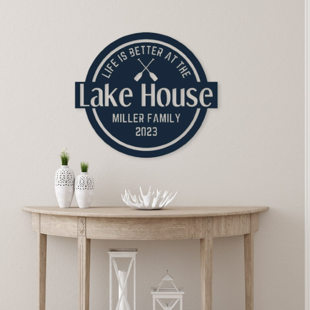 Personalized Lake House Sign, Metal Lake Sign, Lake House Sign, Custom Metal Sign, Metal Sign, Lake House Decor, Custom Gift, Outdoor Sign